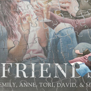Personalised Photo Simple Modern Friends Custom Jigsaw Puzzle