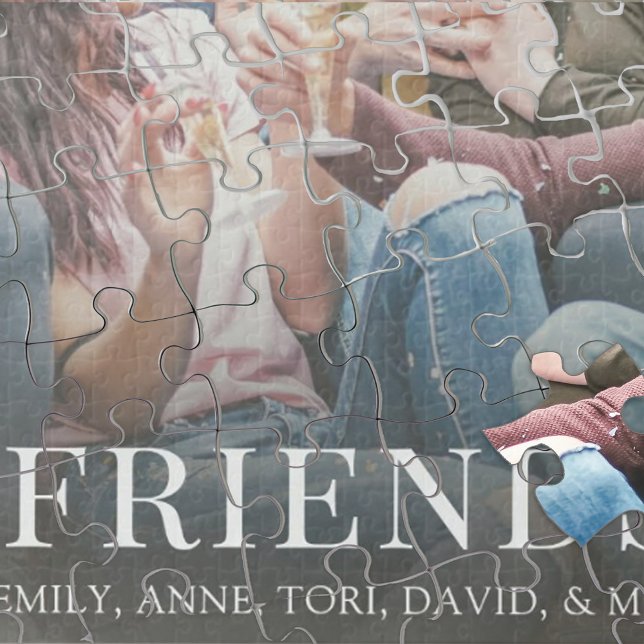 Personalised Photo Simple Modern Friends Custom Jigsaw Puzzle (Creator Uploaded)