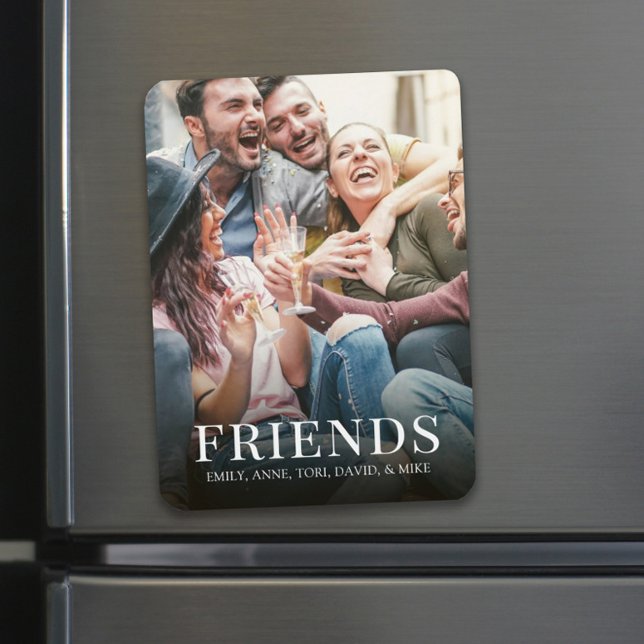 Personalised Photo Simple Modern Friends Custom  Magnet (Creator Uploaded)