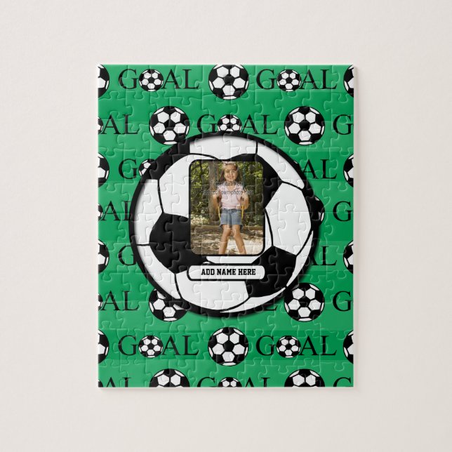 Personalised photo Soccer Jigsaw Puzzle (Vertical)