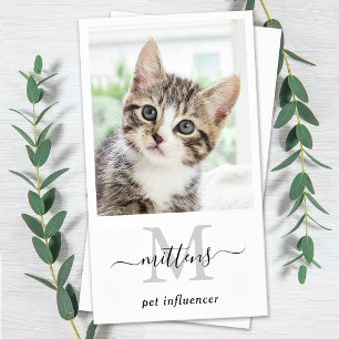 Personalised Photo Social Media Monogram QR Code Business Card