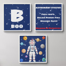 Personalised Photo Space Astronaut Kids Wall Art