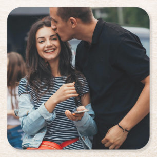 Personalised Photo Square Paper Coaster