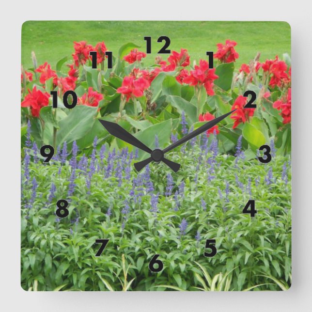 Personalised Photo Square Wall Clock (Front)