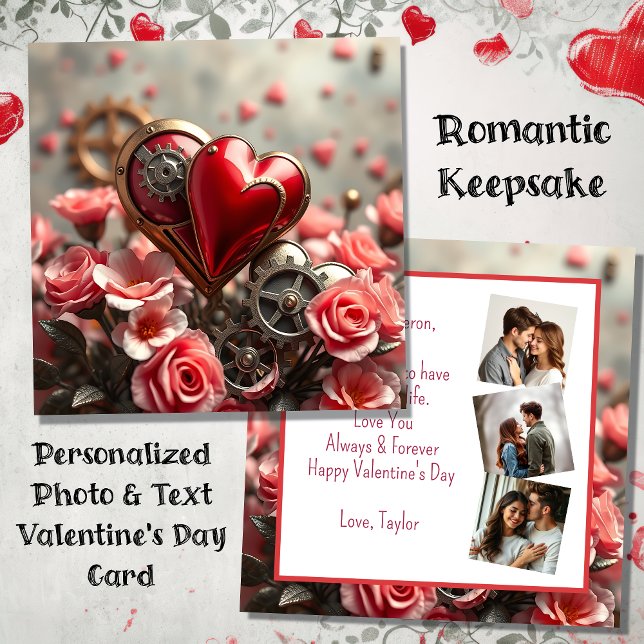 Personalised Photo | Steampunk Valentine's Day Card (Creator Uploaded)