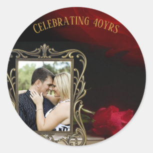Personalised PHOTO Stickers - Ruby Love ROSE Theme