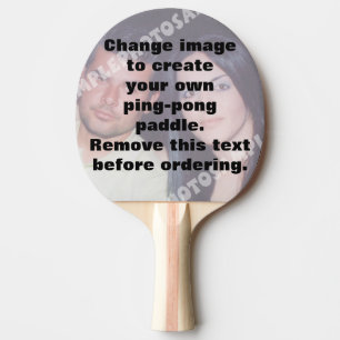 Personalised photo table tennis racket ping pong paddle