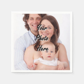 Personalised photo template napkin