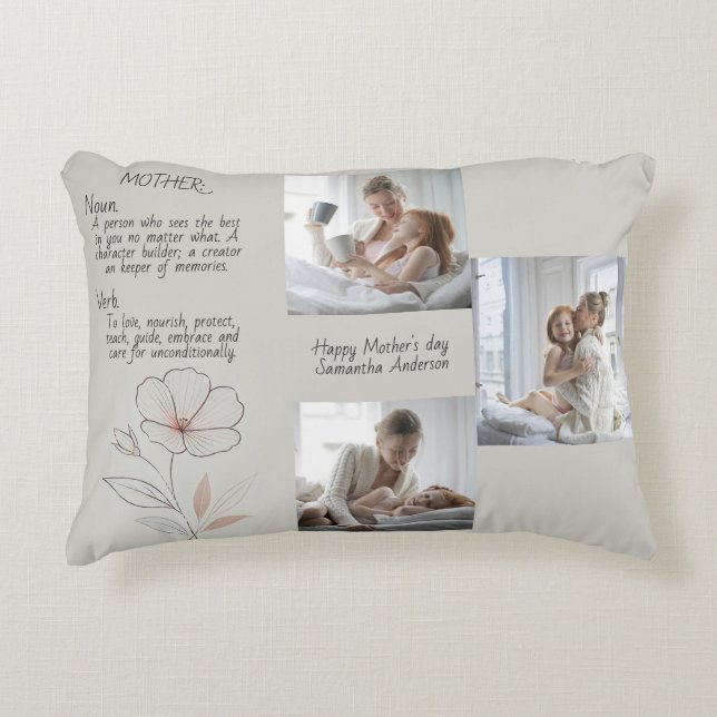 Personalised Photo & Text Accent Pillow (Front)