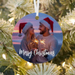Personalised Photo & Text Christmas 2025 Custom Metal Tree Decoration<br><div class="desc">Personalised Christmas Ornaments Custom Photo & Text 2025 Christmas Tree Ornament Ideal for Xmas Decorations Baby Showers,  Weddings Birthdays Gifts for Mum Dad Kids Pets Friends</div>