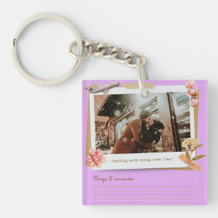Personalised Photo & Text collage Acrylic Keychain