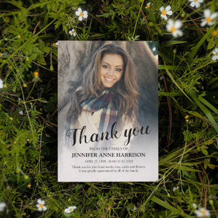 Personalised photo Thank you card