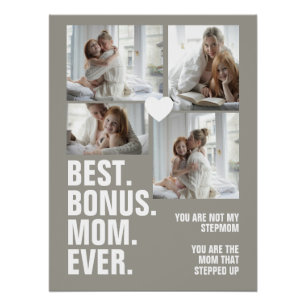 Personalised Photo The Mum That Stepped Up Poster
