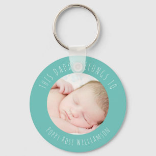 Personalised Photo This Daddy Belongs To Key Ring