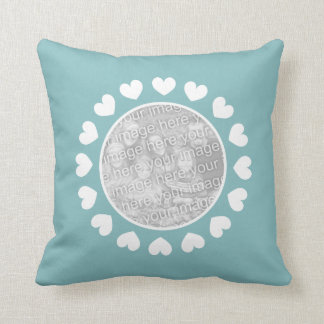 Personalised photo throw pillow for family picture