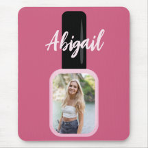 Personalised Photo Trendy Modern Pink Nail Polish