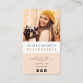 personalised photo trendy photographer business card (Front)