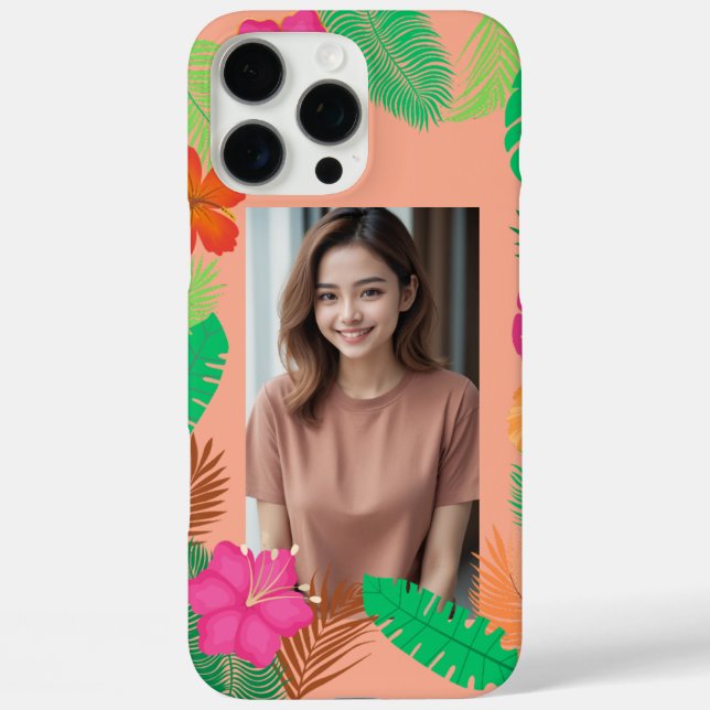 Personalised Photo Tropical Summer Design Case-Mate iPhone Case (Back)