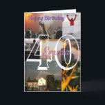 Personalised Photo Upload 40th Birthday Card<br><div class="desc">Custom Photo collage multi photo upload 40th birthday card. Create a personalised card for birthdays and special occasions with a name and your favourite photos.</div>