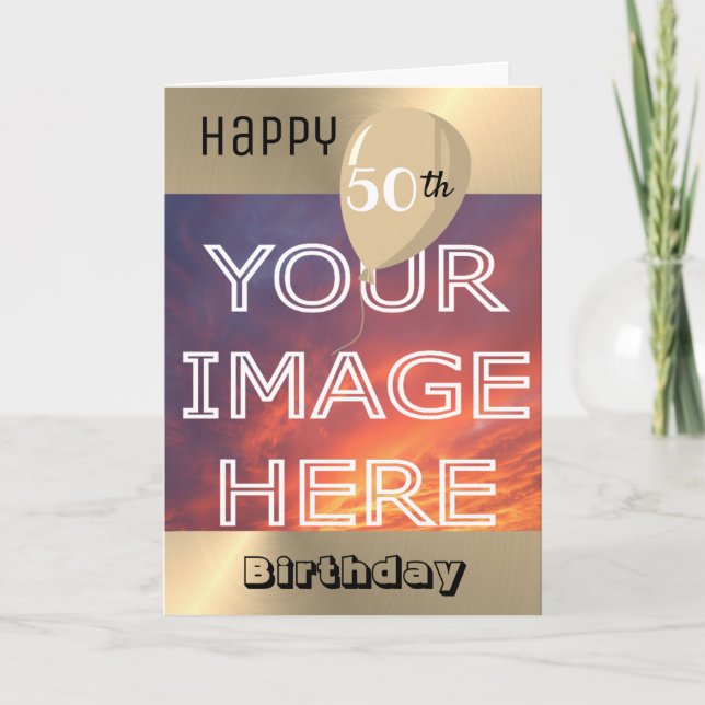 Personalised Photo Upload Birthday Card (Front)