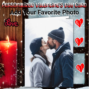 Personalised Photo Valentine's Day  Card