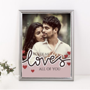 Personalised Photo Valentine's Day Couple Love Thr Poster