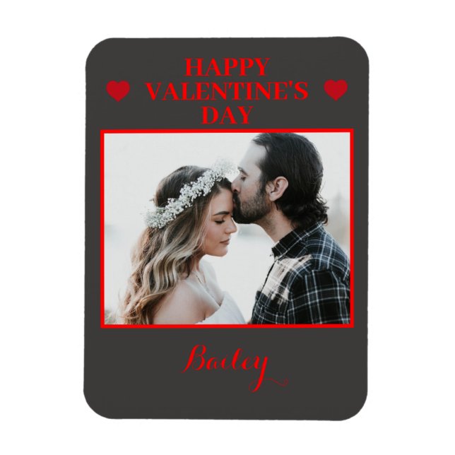 Personalised Photo Valentine's Day Flexible Magnet (Vertical)