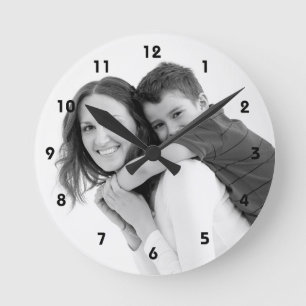 Personalised photo wall clock. Make your own! Round Clock