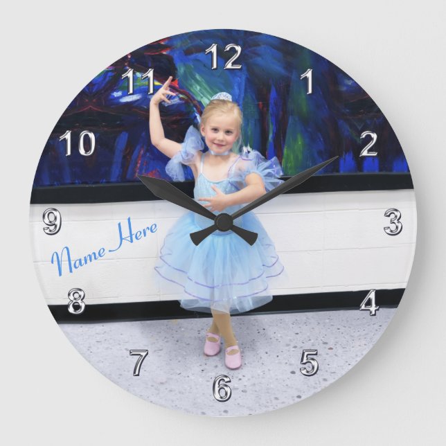 Personalised PHOTO Wall Clocks, Babies to Adults Large Clock (Front)