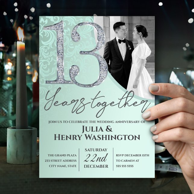 Personalised Photo Wedding Anniversary  Invitation (Creator Uploaded)