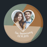 Personalised Photo Wedding Anniversary Keepsake Magnet<br><div class="desc">This magnet is perfect way to celebrate your wedding anniversary with your personalised photo inside a heart for a timeless keepsake for years to come.</div>