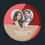 Personalised Photo Wedding Anniversary Keepsake Magnet<br><div class="desc">This magnet is perfect way to celebrate your wedding anniversary with your personalised photo inside a heart for a timeless keepsake for years to come.</div>