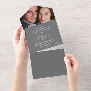 Personalised Photo Wedding Card Custom Text
