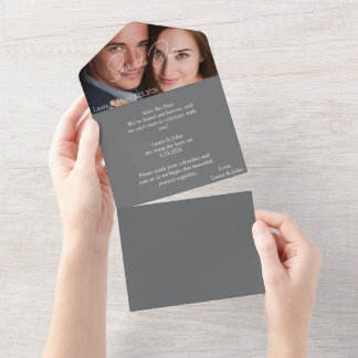 Personalised Photo Wedding Card Custom Text 