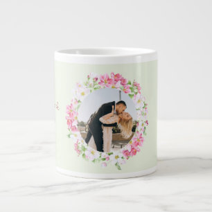 Personalised Photo Wedding Date Bride Groom Custom Large Coffee Mug
