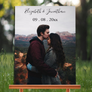 Personalised Photo Wedding Event Acrylic Sign