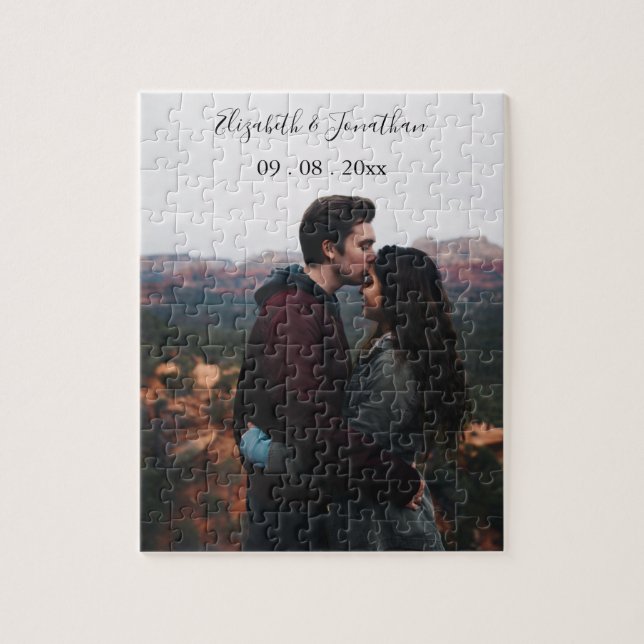 Personalised Photo Wedding Event Jigsaw Puzzle (Vertical)