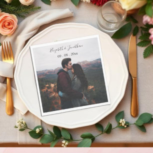 Personalised Photo Wedding Event Napkin
