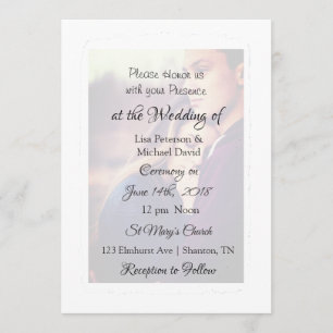 Personalised Photo Wedding invitations