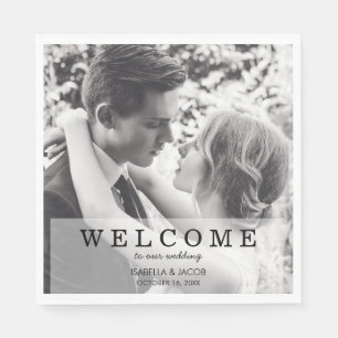 Personalised Photo Wedding Party Paper Napkin