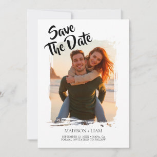 Personalised Photo Wedding Save the Date Holiday Card