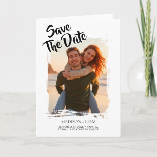 Personalised Photo Wedding Save the Date Holiday Card