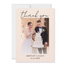 Personalised Photo Wedding Thank You Card