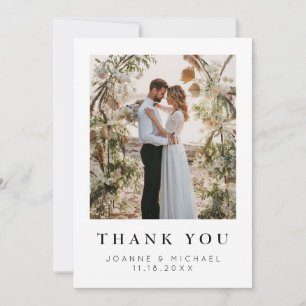 Personalised Photo Wedding Thank You Card Elegant