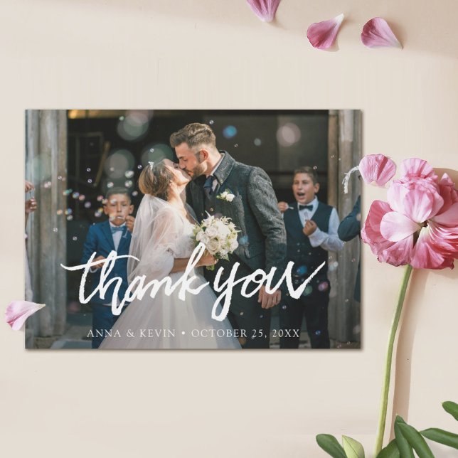 Personalised Photo Wedding Thank You Magnet (Creator Uploaded)