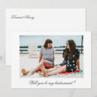 Personalised Photo Will You Be My Bridesmaid Card