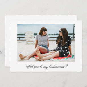 Personalised Photo Will You Be My Bridesmaid Card