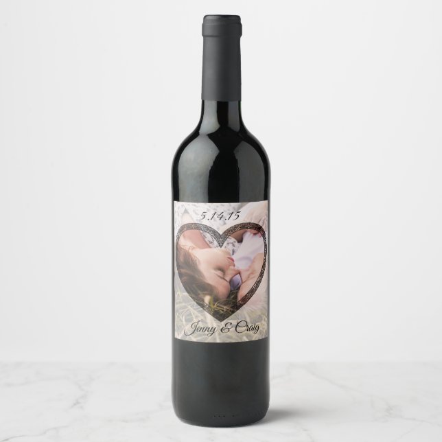 Personalised Photo Wine Bottle Labels (Front)