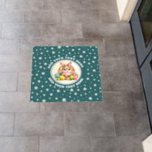 Personalised Photo with Pearls Circle on Teal