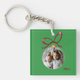 Personalised Photo with Year Custom Keepsake Key Ring